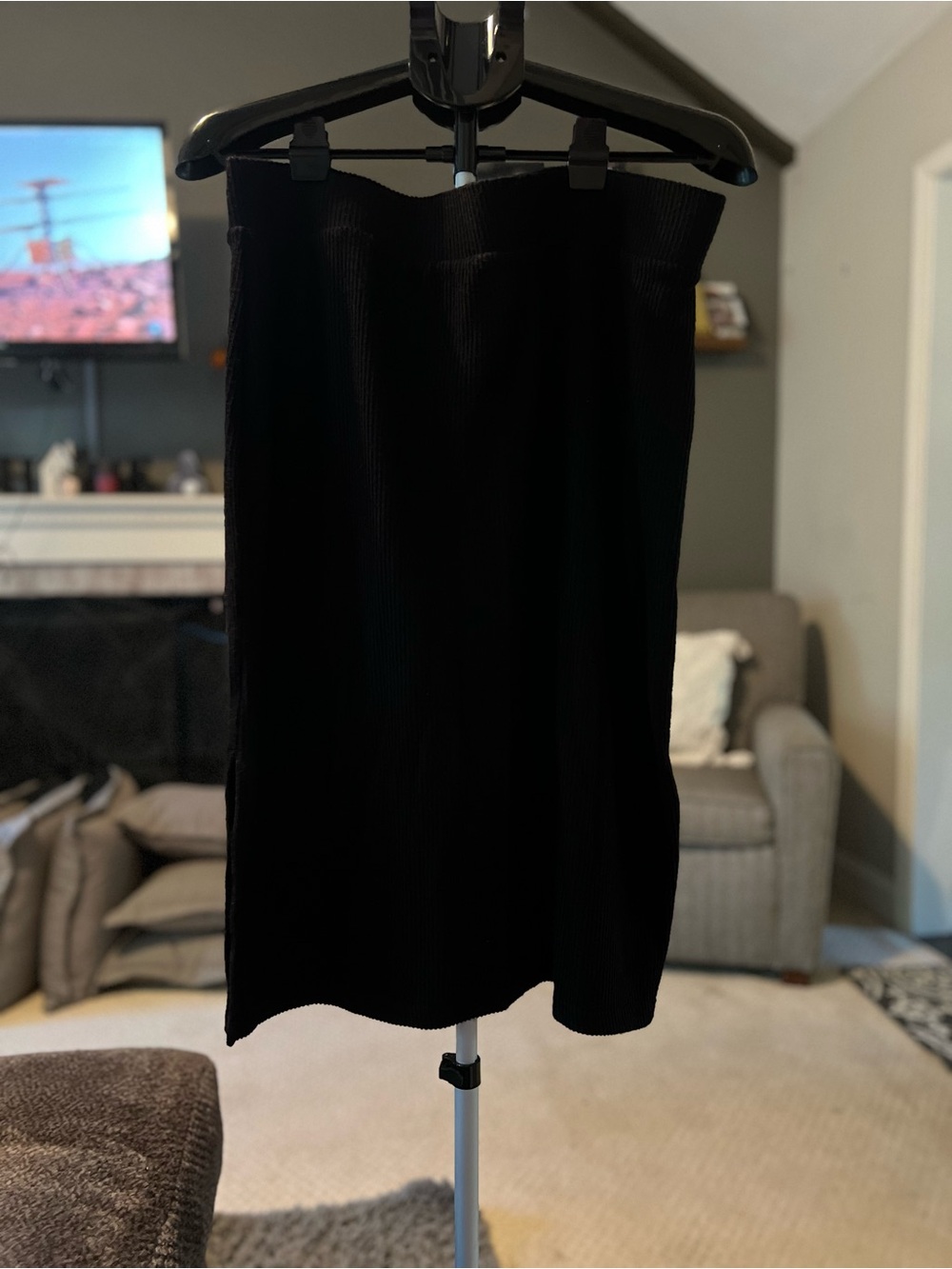 Time and Tru XXL (20) Classic Black Ribbed Pencil Skirt